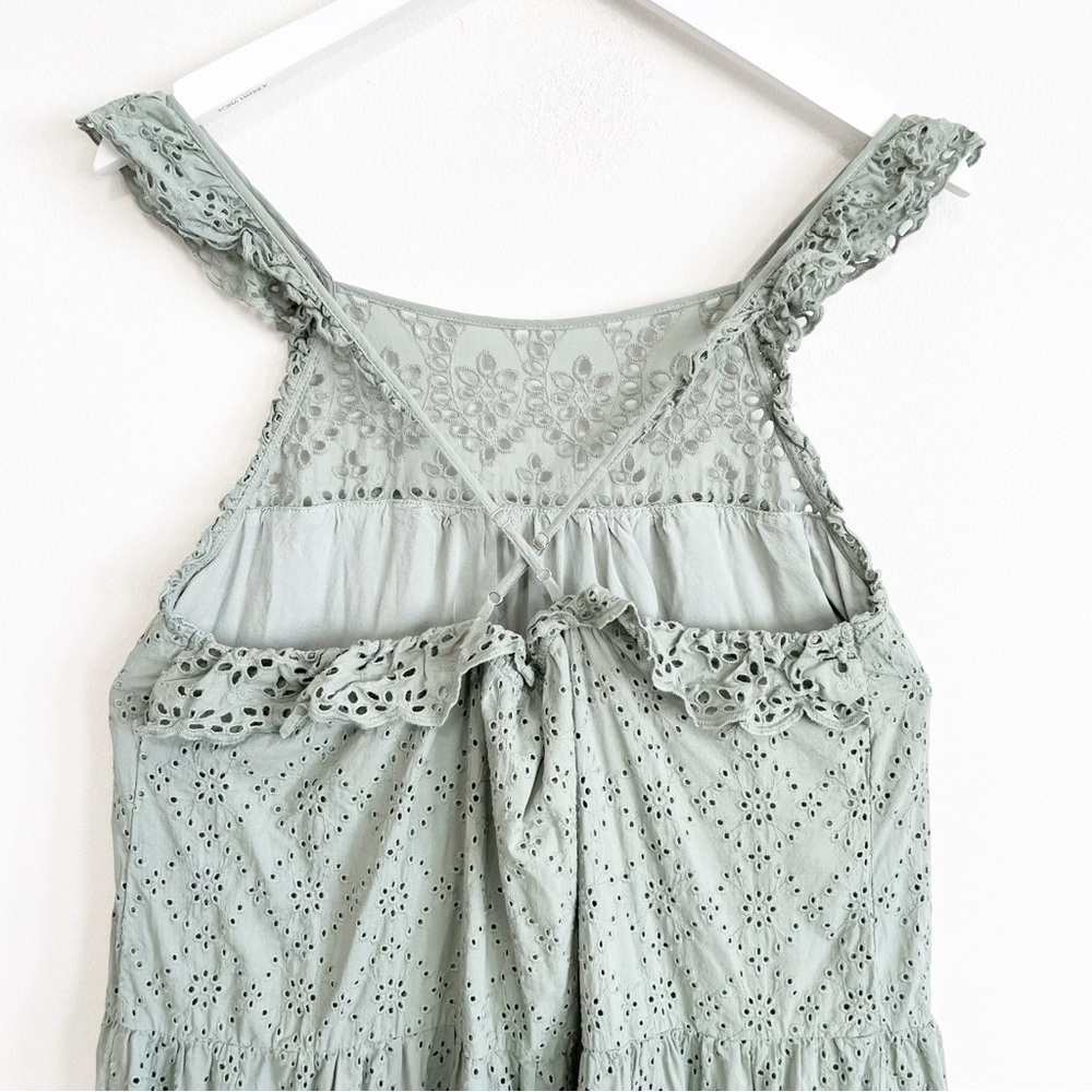 Anthropologie Green Lace Midi Dress - Picture 7 of 10